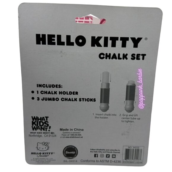Hello Kitty Sidewalk Chalk Pen Set NIB 💗 - Picture 6 of 6